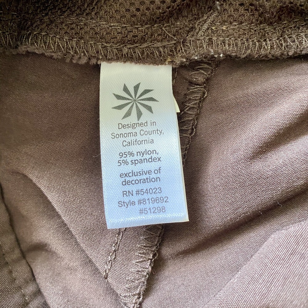 Athleta Commuter Capri Brown Hiking Travel Outdoor Nylon Pants Sz 2 - Picture 6 of 9